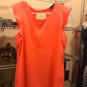 Coral dress with pockets